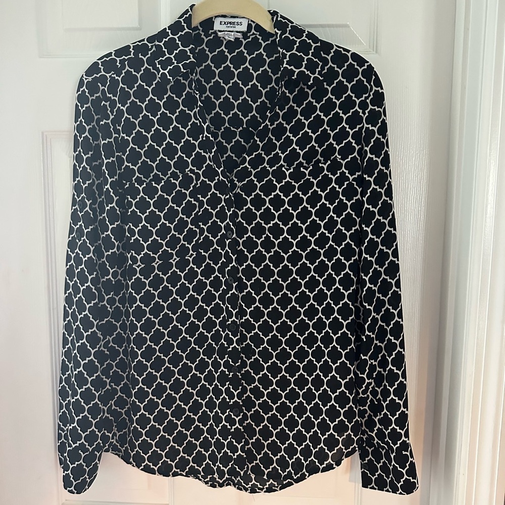 Express portifino button up blouse